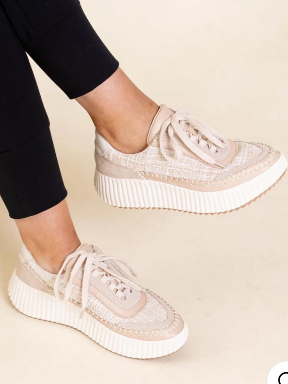 Dolce Vita Dolen Women's Platform Lace-Up Sneakers in Blush